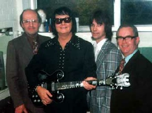 Roy Orbison being presented with his Jaydee Guitar